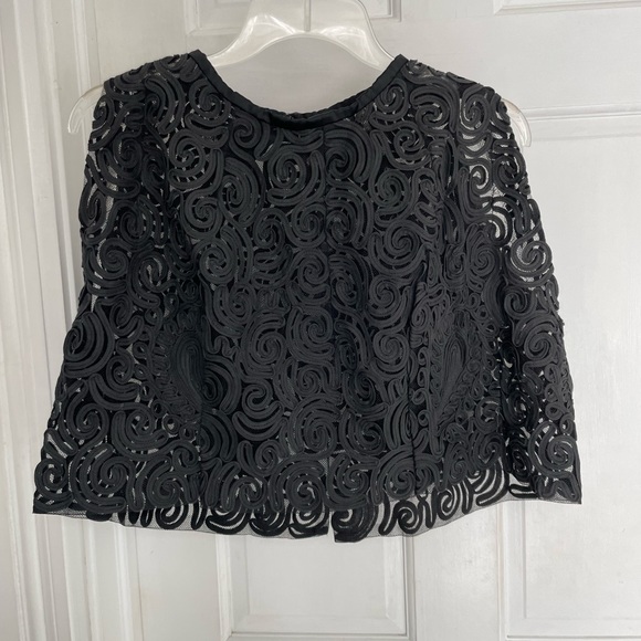 Vintage black lace sleeveless top XL - Picture 1 of 10